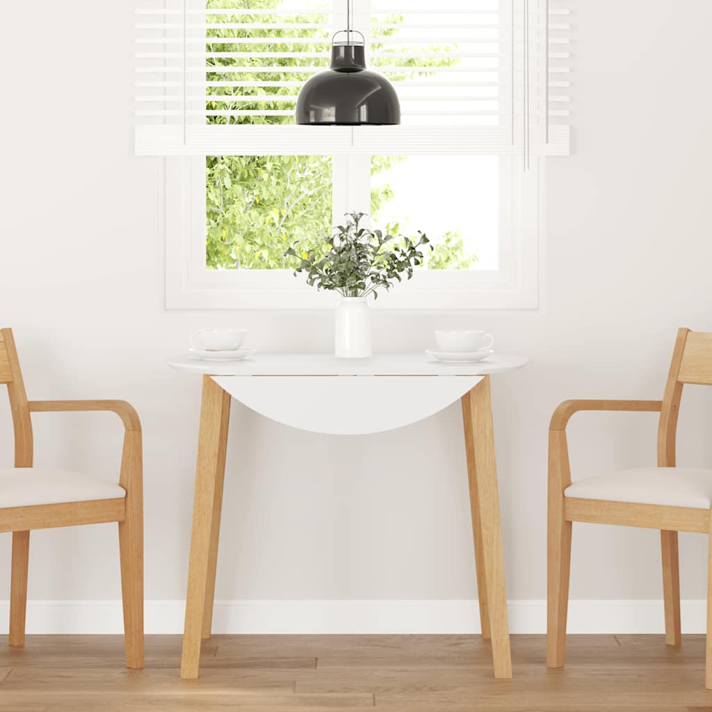 Eettafel Massief Hout Rubber