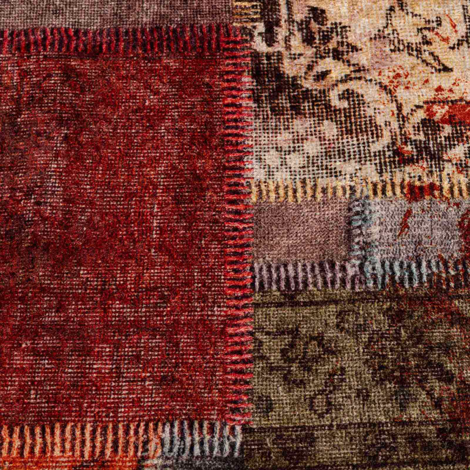 Vloerkleedloper Marsa Multikleur Polyester En Pvc Patchwork