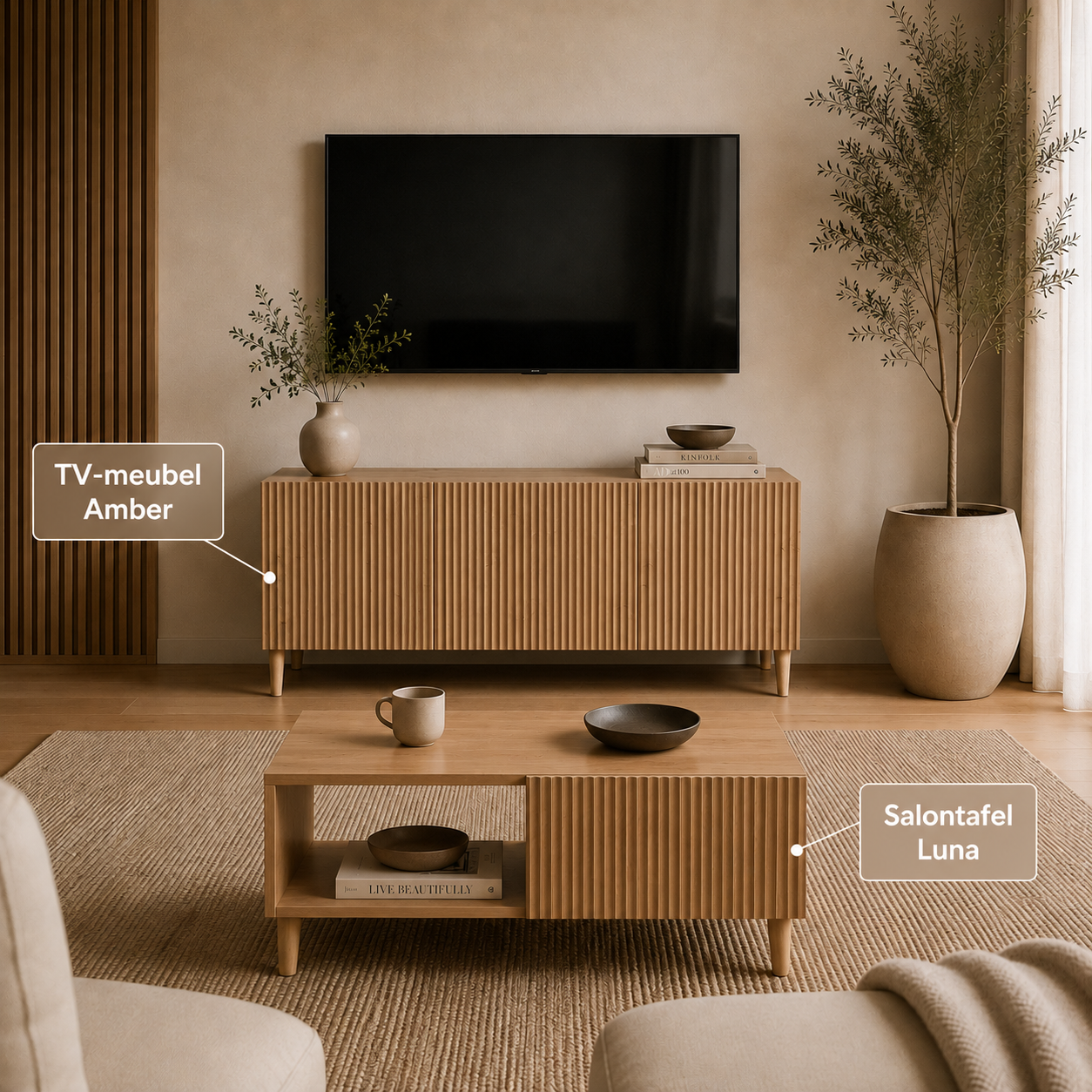 Japandi Pure - Basic Woonkamer Bundel