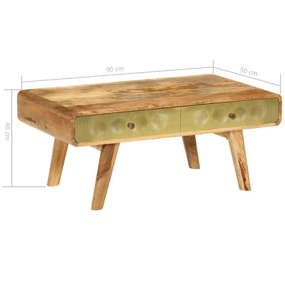 Salontafel 90X50X40 Cm Massief Mangohout