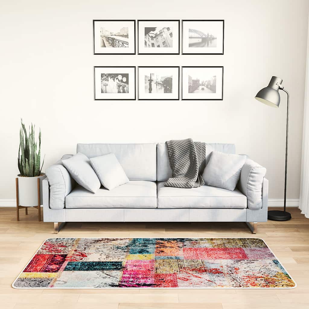 Vloerkleedloper Marsa Multikleur Polyester En Pvc Patchwork