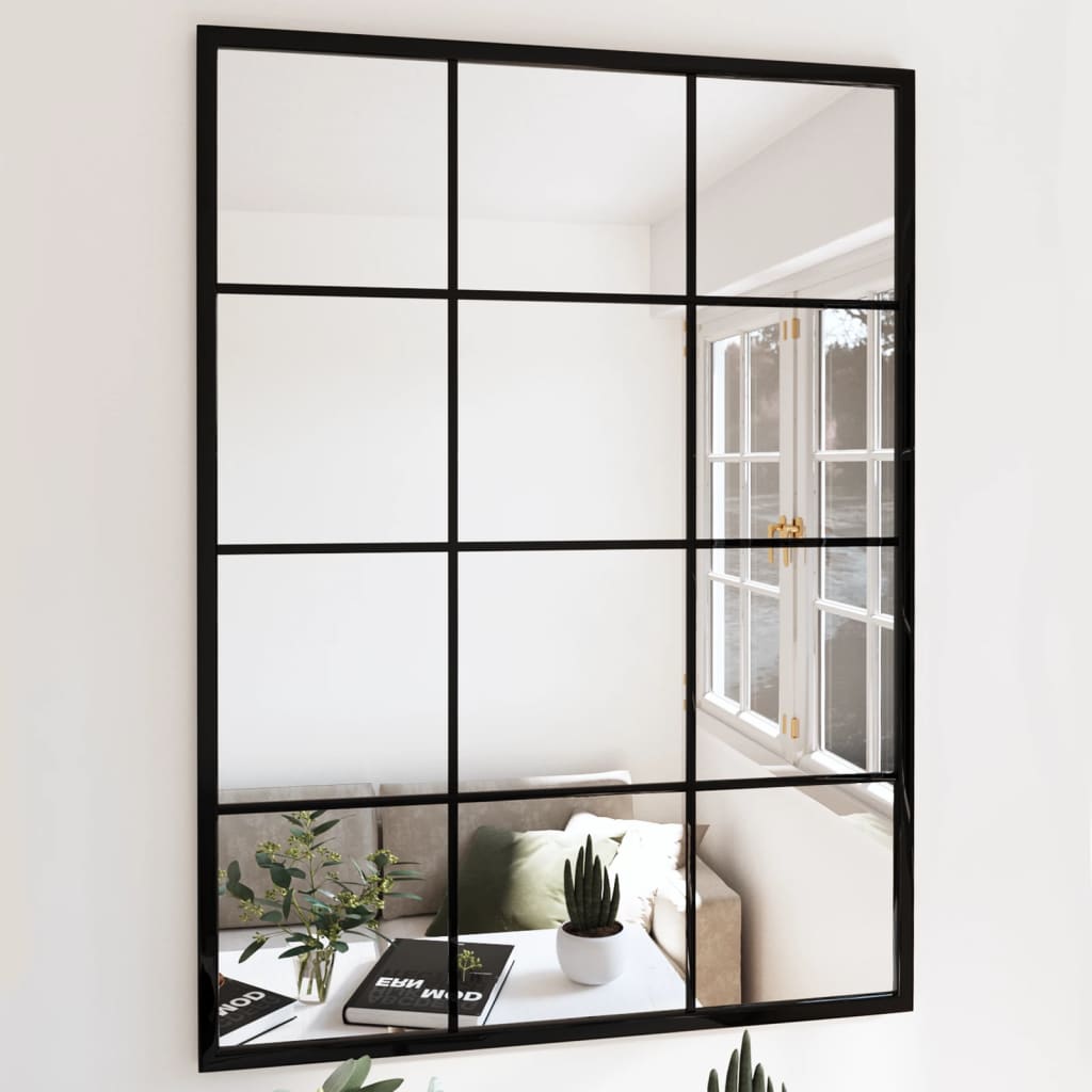 Wandspiegels 2 St 100X60 Cm Metaal Zwart