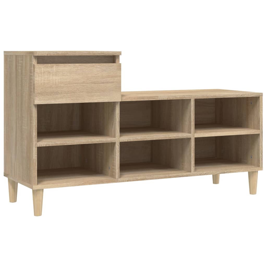 Schoenenkast 102X36X60 Cm Bewerkt Hout Kleurig Sonoma Eiken