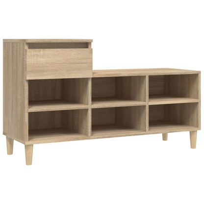 Schoenenkast 102X36X60 Cm Bewerkt Hout Kleurig Sonoma Eiken