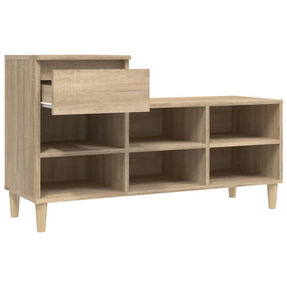 Schoenenkast 102X36X60 Cm Bewerkt Hout Kleurig Sonoma Eiken