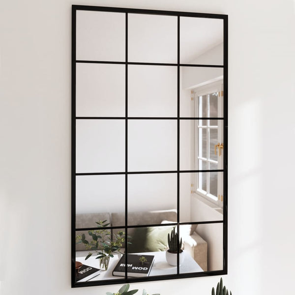 Wandspiegels 2 St 100X60 Cm Metaal Zwart