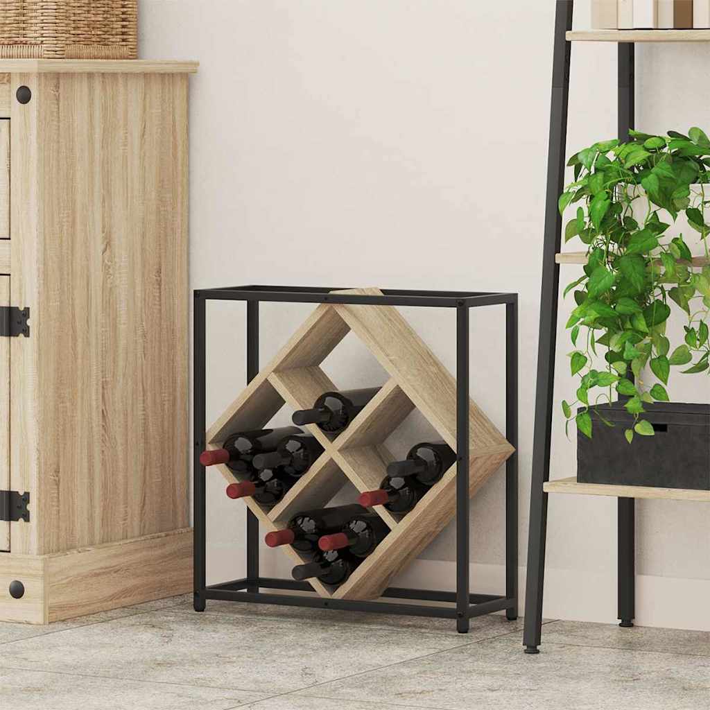 Wijnrek Artisan Eiken 51 X 18 X 52,5 Cm Bewerkt Hout