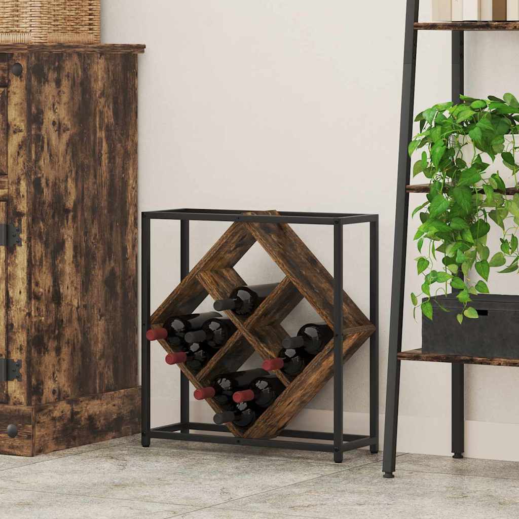 Wijnrek Artisan Eiken 51 X 18 X 52,5 Cm Bewerkt Hout
