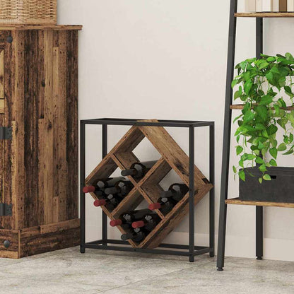 Wijnrek Artisan Eiken 51 X 18 X 52,5 Cm Bewerkt Hout