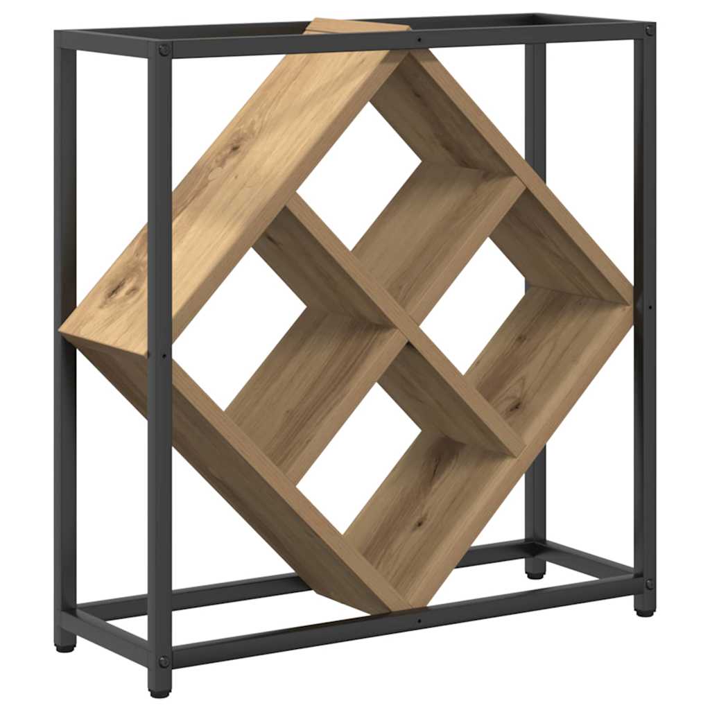 Wijnrek Artisan Eiken 51 X 18 X 52,5 Cm Bewerkt Hout