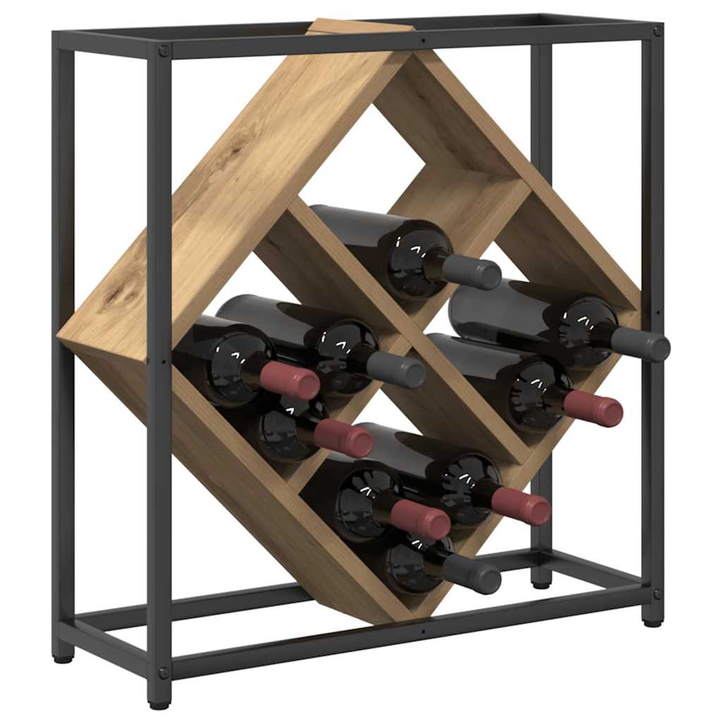 Wijnrek Artisan Eiken 51 X 18 X 52,5 Cm Bewerkt Hout