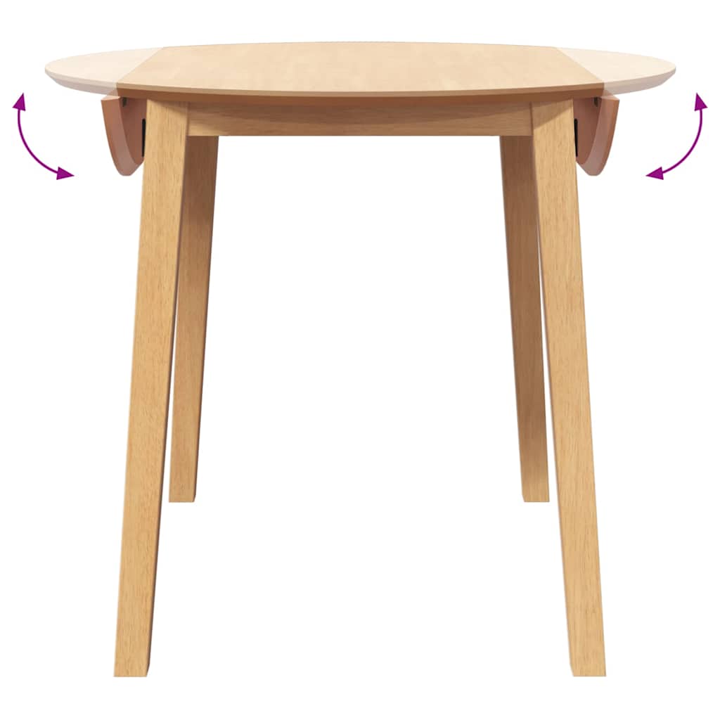 Eettafel Massief Hout Rubber