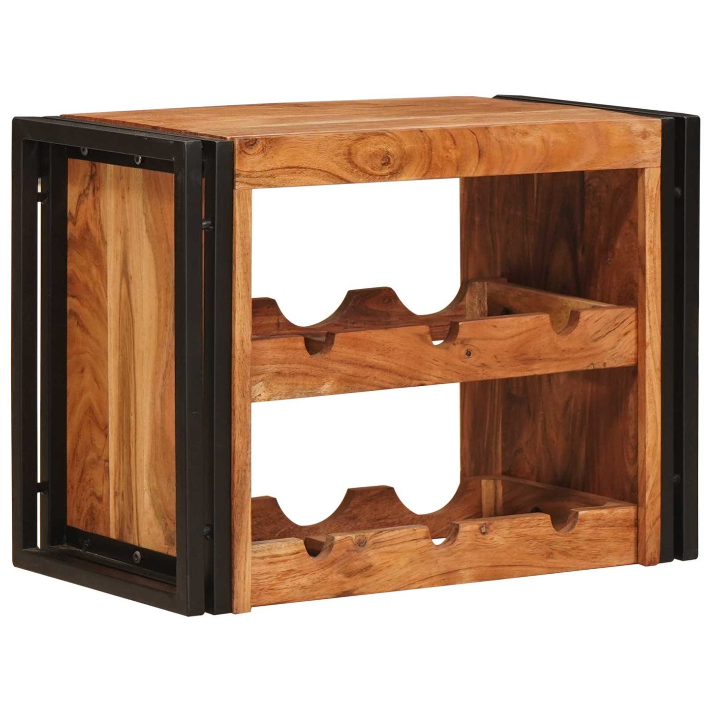 Wijnrek Bruin 100 X 45 X 33 Cm Massief Ruw Mango Hout