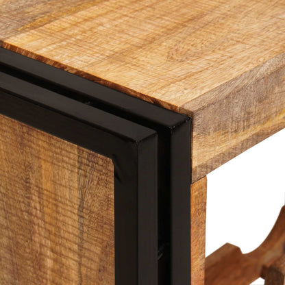 Wijnrek Bruin 100 X 45 X 33 Cm Massief Ruw Mango Hout