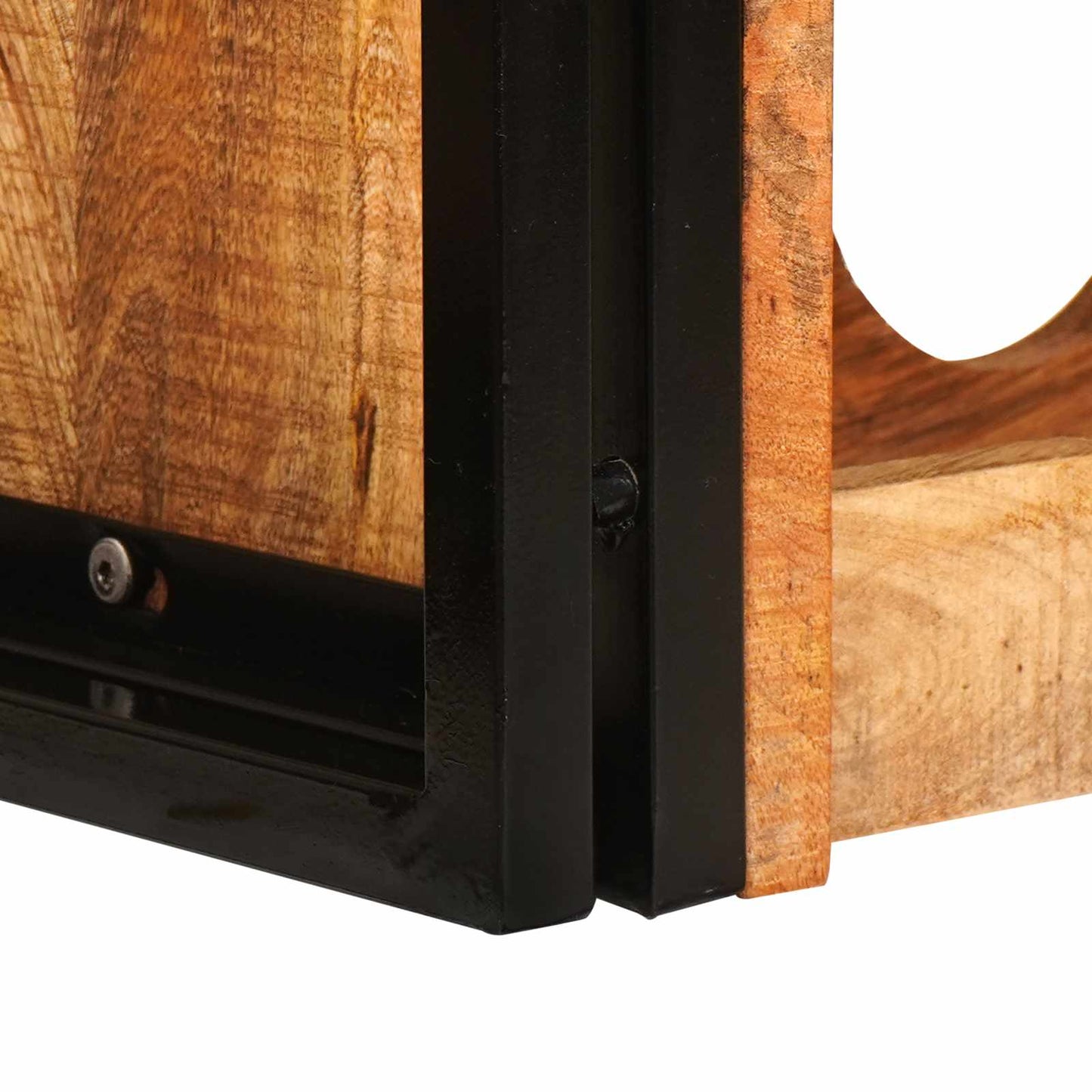 Wijnrek Bruin 100 X 45 X 33 Cm Massief Ruw Mango Hout
