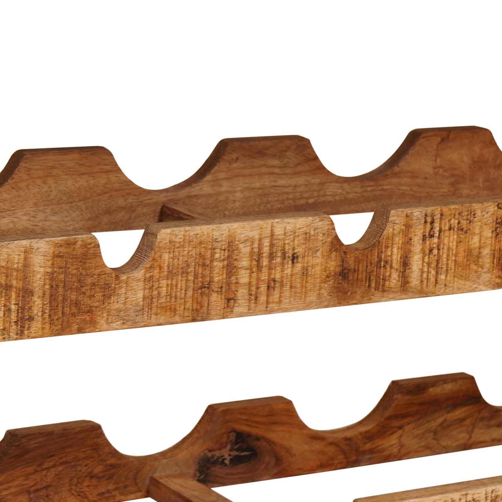 Wijnrek Bruin 100 X 45 X 33 Cm Massief Ruw Mango Hout
