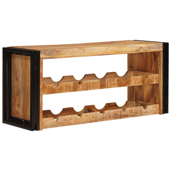 Wijnrek Bruin 100 X 45 X 33 Cm Massief Ruw Mango Hout