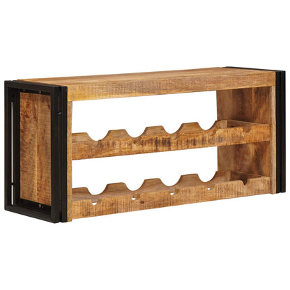 Wijnrek Bruin 100 X 45 X 33 Cm Massief Ruw Mango Hout