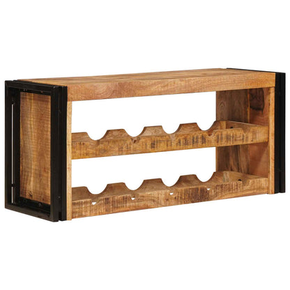 Wijnrek Bruin 100 X 45 X 33 Cm Massief Ruw Mango Hout