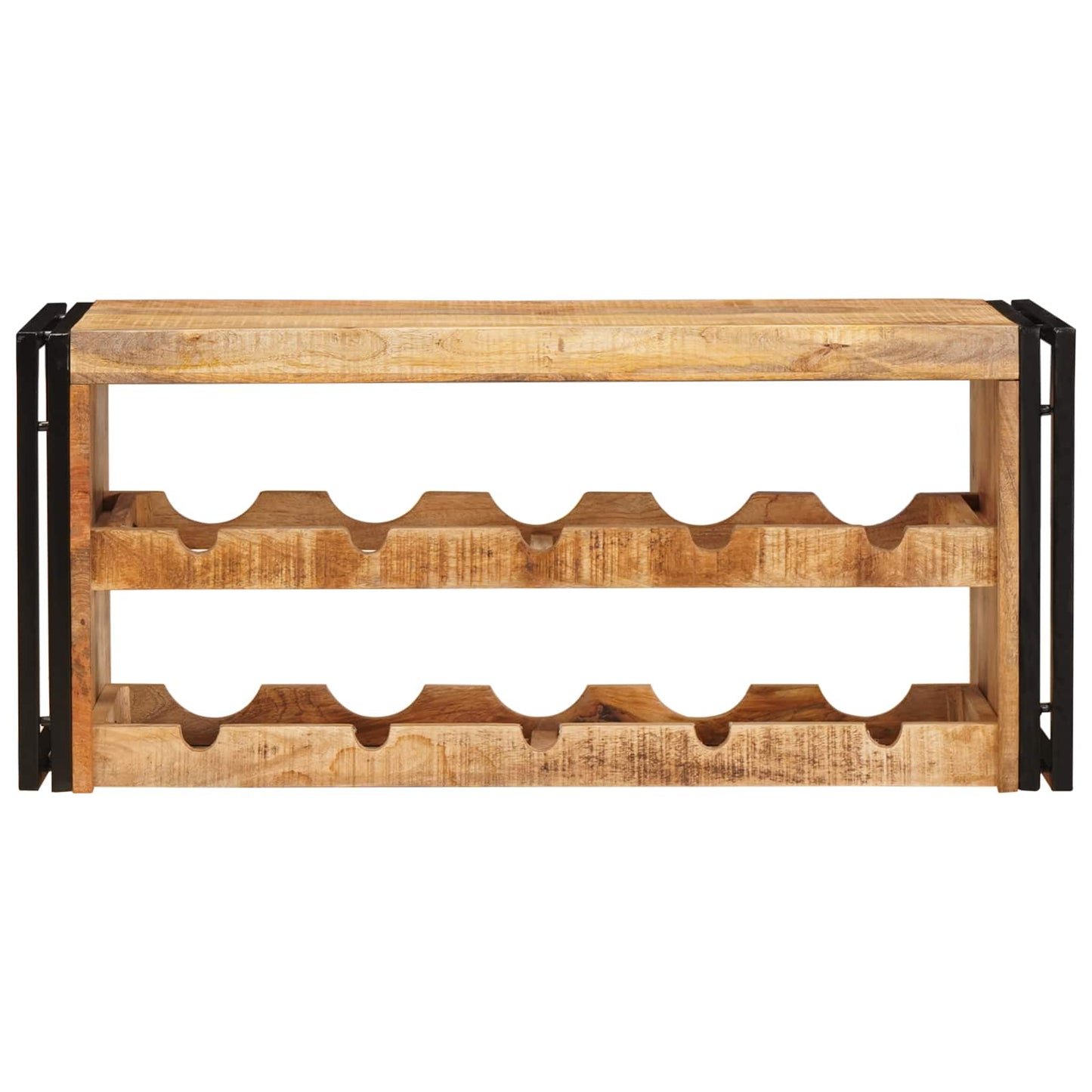 Wijnrek Bruin 100 X 45 X 33 Cm Massief Ruw Mango Hout