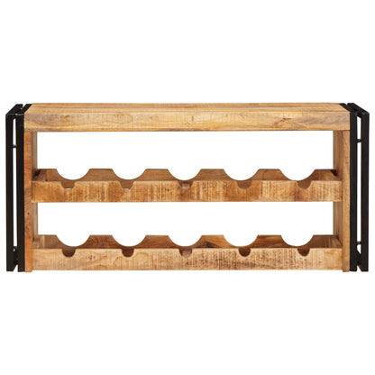 Wijnrek Bruin 100 X 45 X 33 Cm Massief Ruw Mango Hout