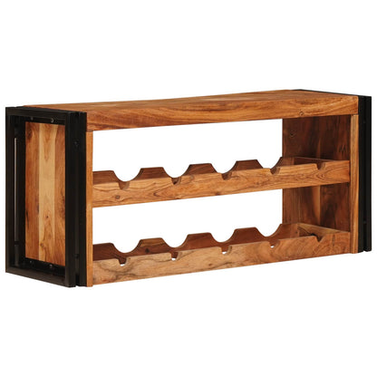 Wijnrek Bruin 100 X 45 X 33 Cm Massief Ruw Mango Hout