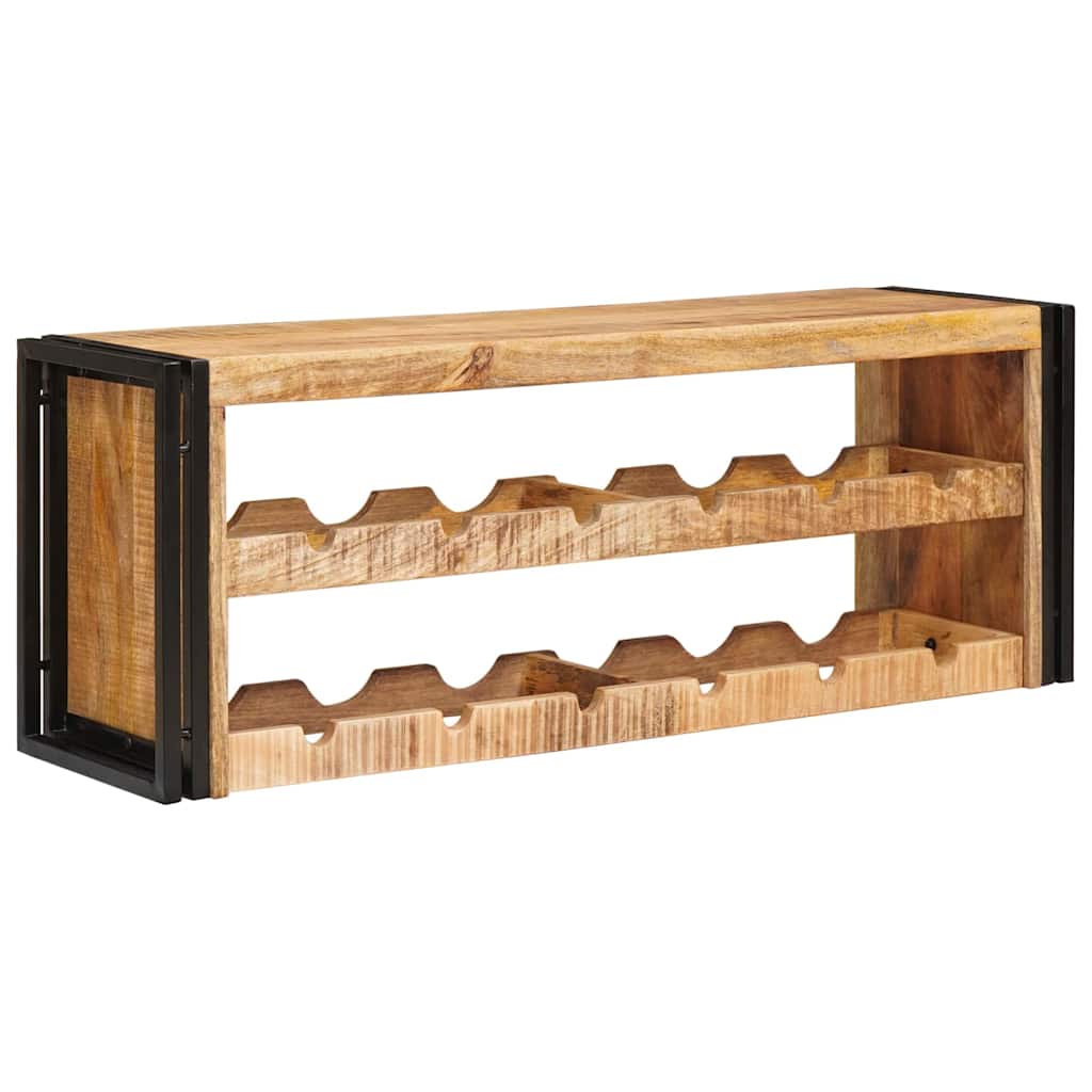 Wijnrek Bruin 100 X 45 X 33 Cm Massief Ruw Mango Hout