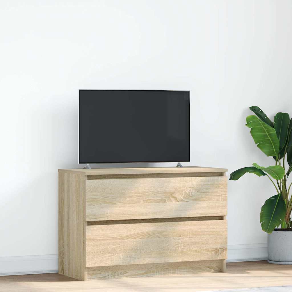 Tv-Meubel 100X35X54 Cm Bewerkt Hout Kleurig