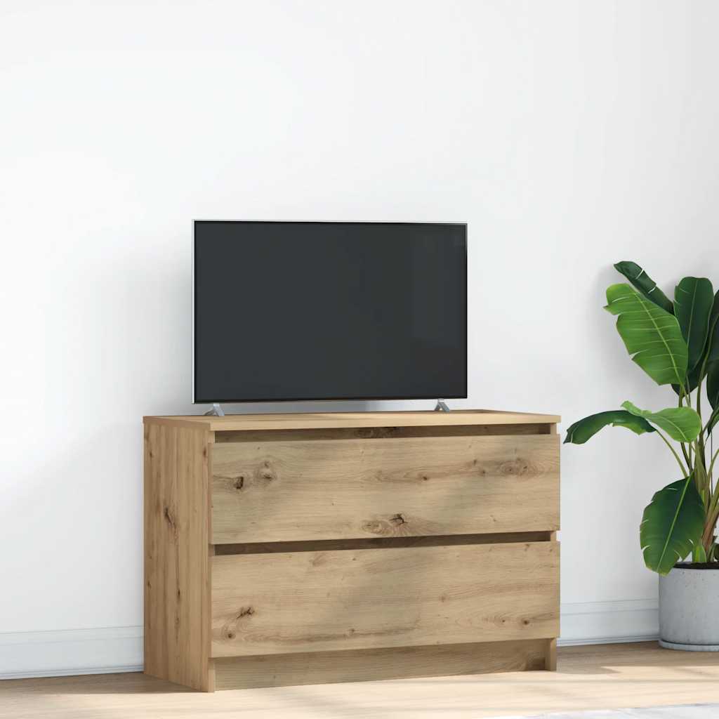 Tv-Meubel 100X35X54 Cm Bewerkt Hout Kleurig