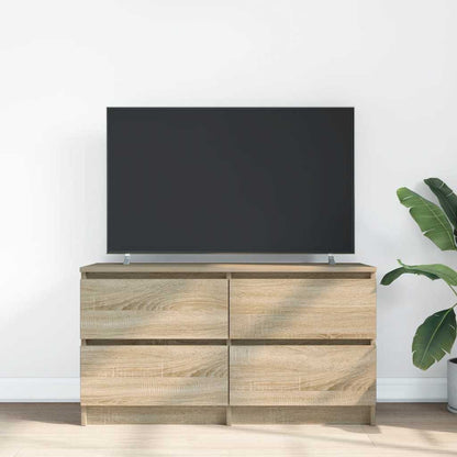 Tv-Meubel 100X35X54 Cm Bewerkt Hout Kleurig