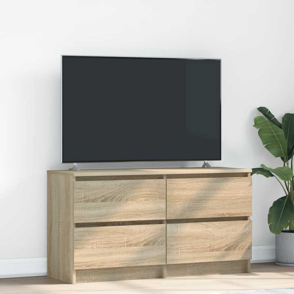 Tv-Meubel 100X35X54 Cm Bewerkt Hout Kleurig