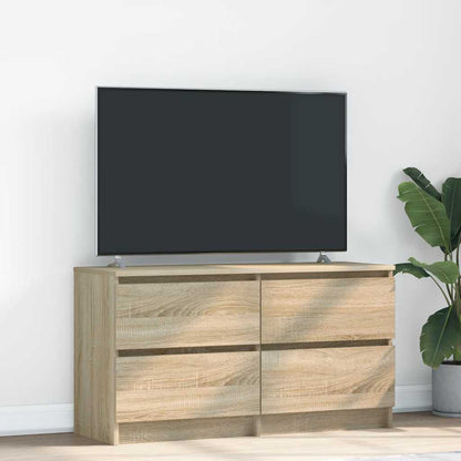 Tv-Meubel 100X35X54 Cm Bewerkt Hout Kleurig