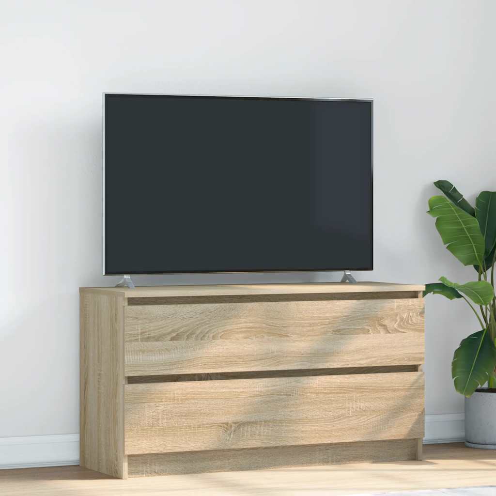 Tv-Meubel 100X35X54 Cm Bewerkt Hout Kleurig