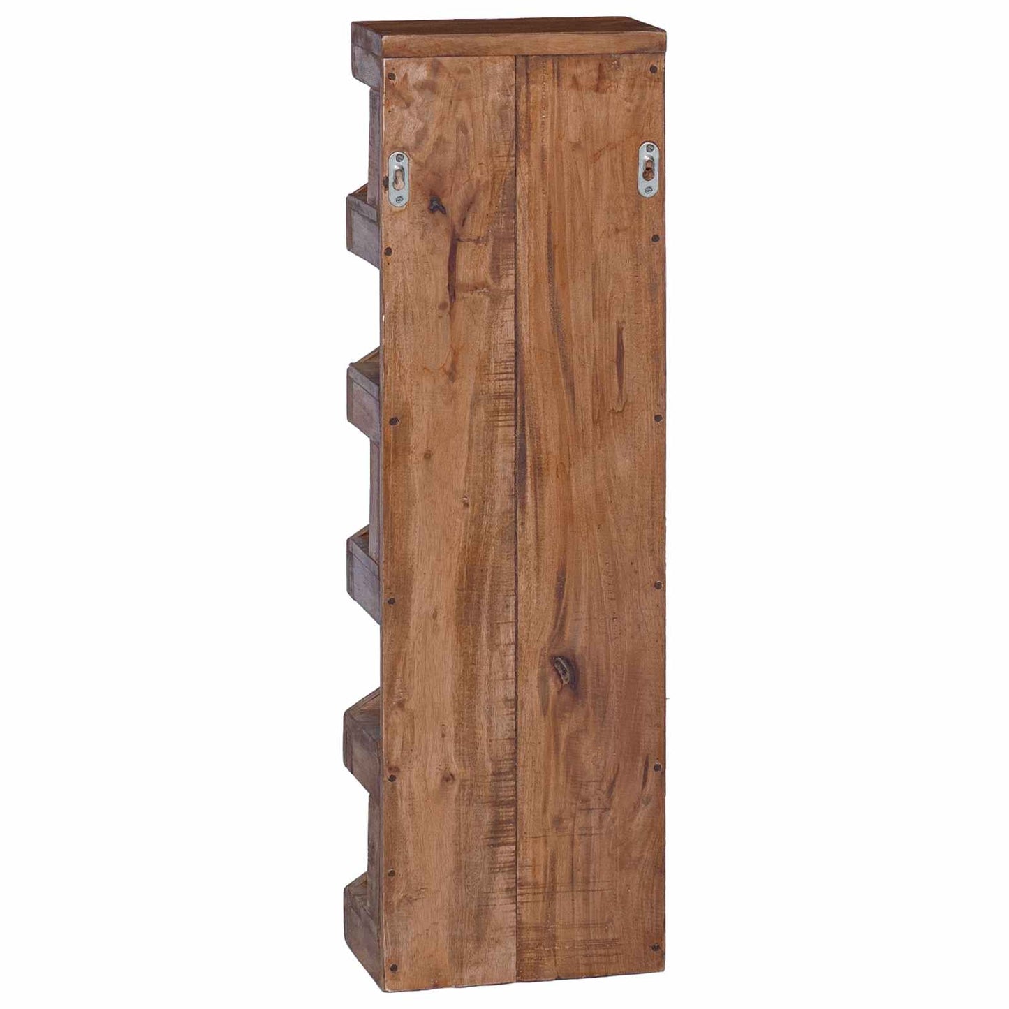Wijnrek Naturel 24 X 14 X 80 Cm Massief Mahoniehout