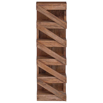 Wijnrek Naturel 24 X 14 X 80 Cm Massief Mahoniehout