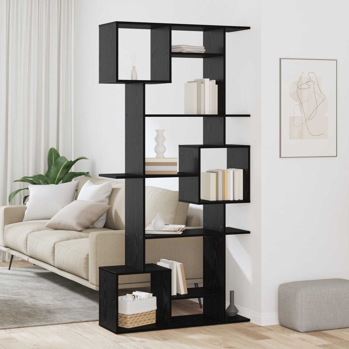 Boekenkast 92X29X Bewerkt Hout Kleurig