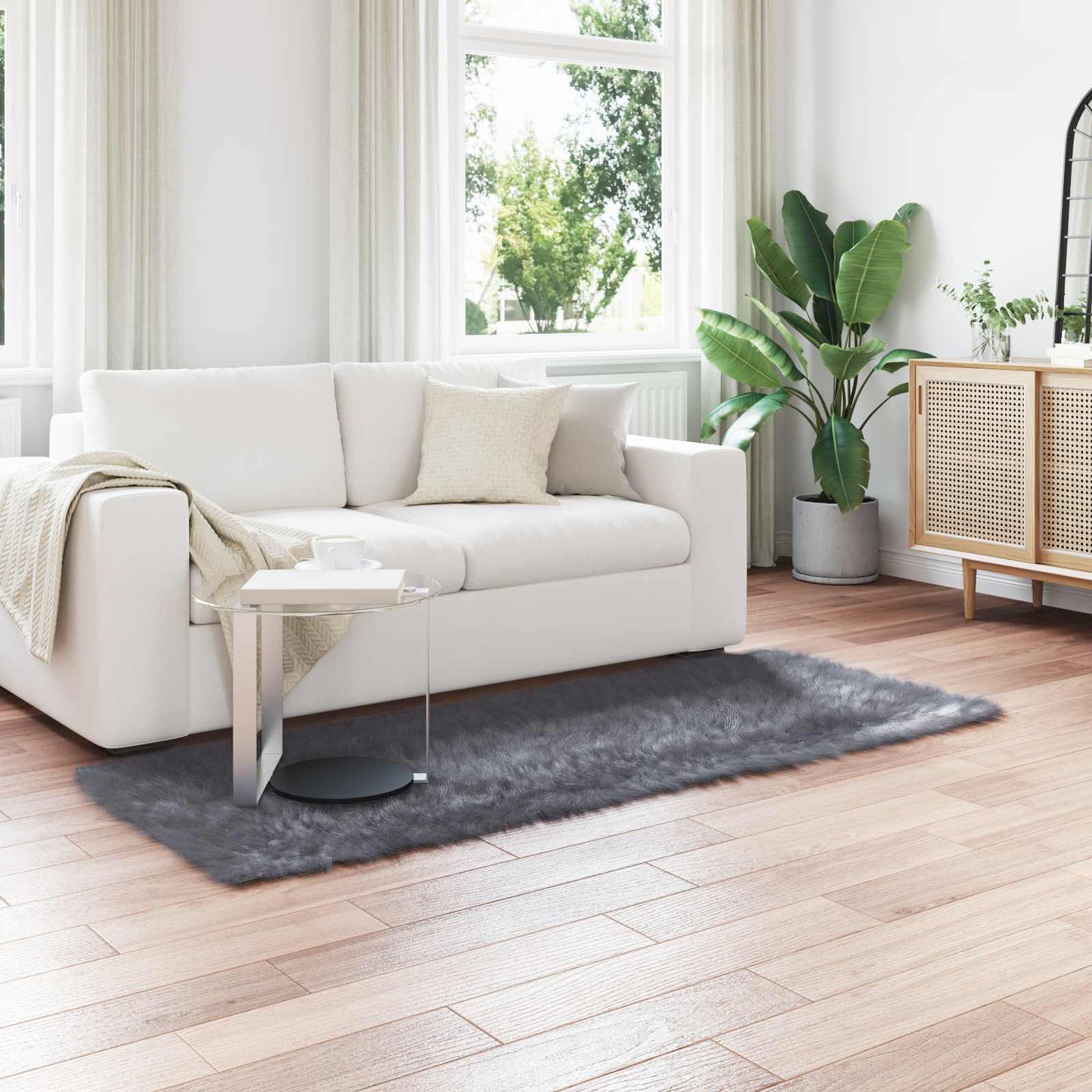 Tapijt Van Imitatie Tafalla Antracietkleurig