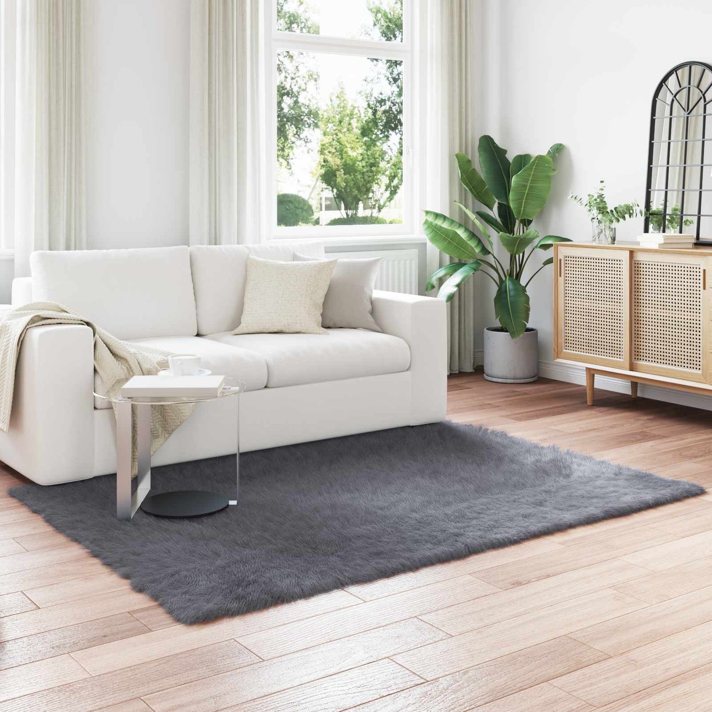 Tapijt Van Imitatie Tafalla Antracietkleurig