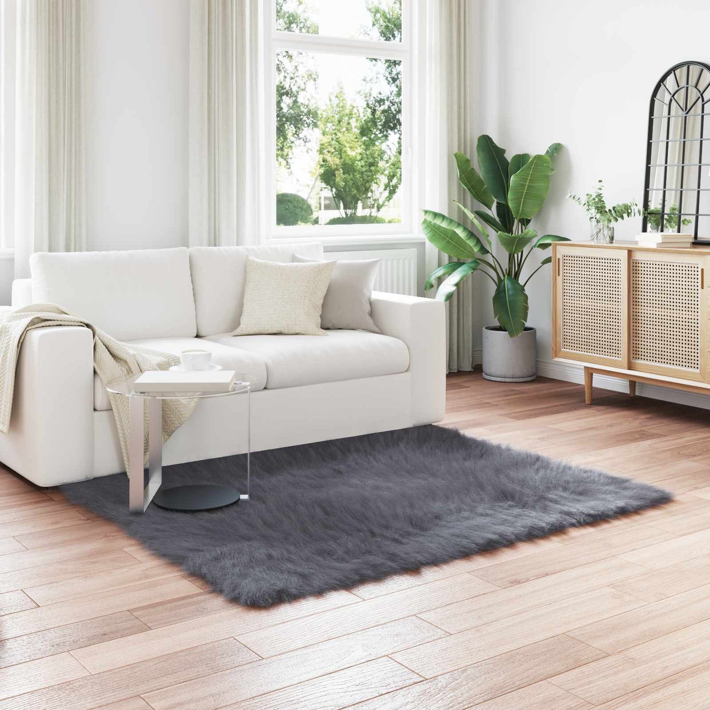 Tapijt Van Imitatie Tafalla Antracietkleurig