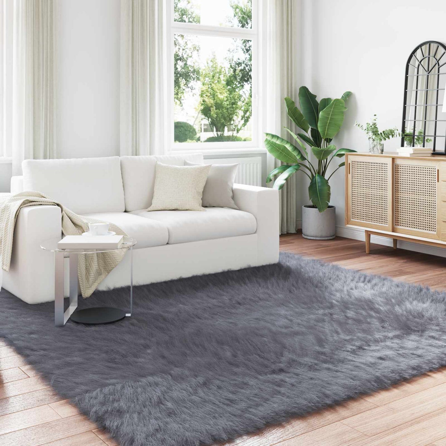 Tapijt Van Imitatie Tafalla Antracietkleurig
