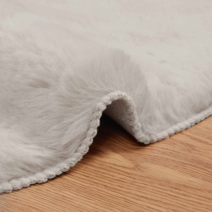 Antislip Vloerkleed Van Imitatie Konijnenbont Olite Beige