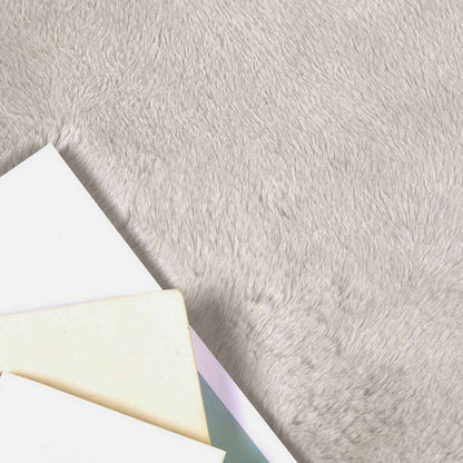 Antislip Vloerkleed Van Imitatie Konijnenbont Olite Beige