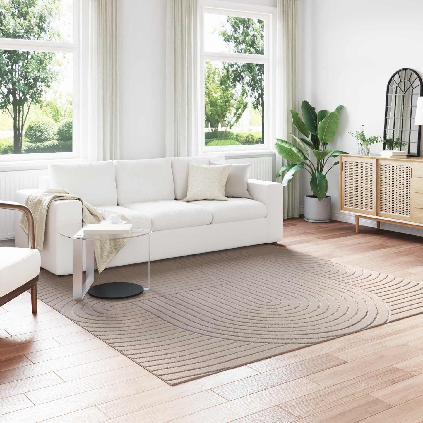 Vloerkleden Rechthoekig Palmeras Polyester Beige