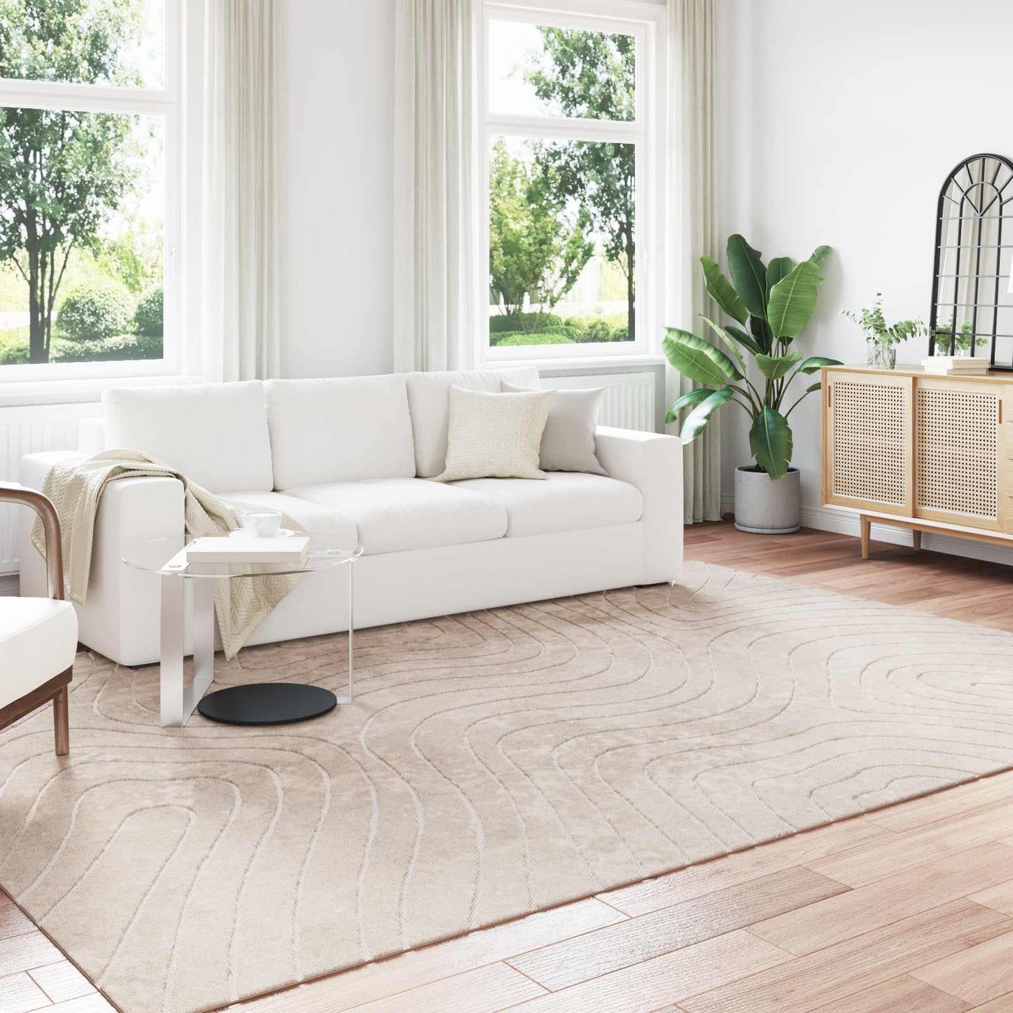 Vloerkleden Rechthoekig Palmeras Polyester Beige
