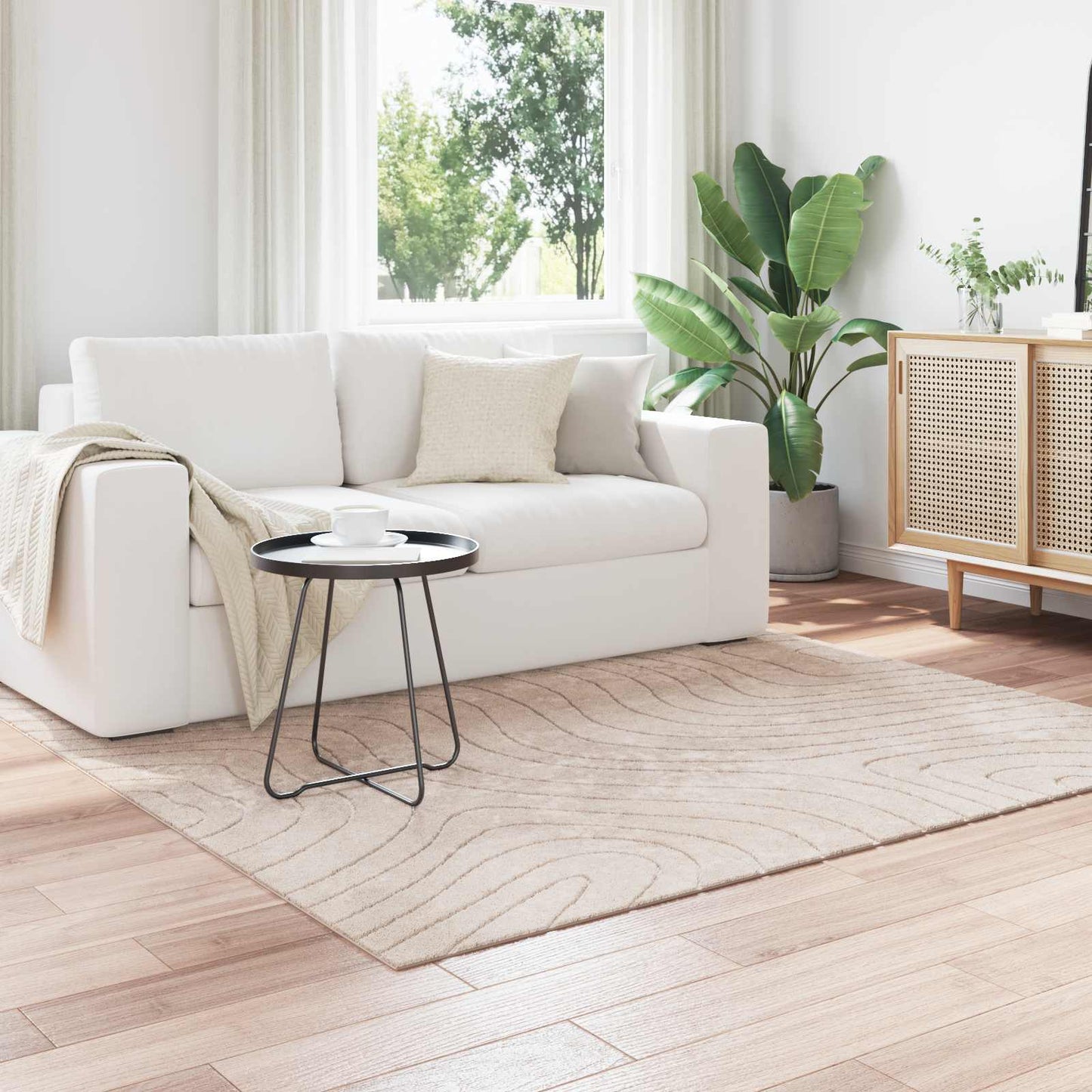 Vloerkleden Rechthoekig Palmeras Polyester Beige