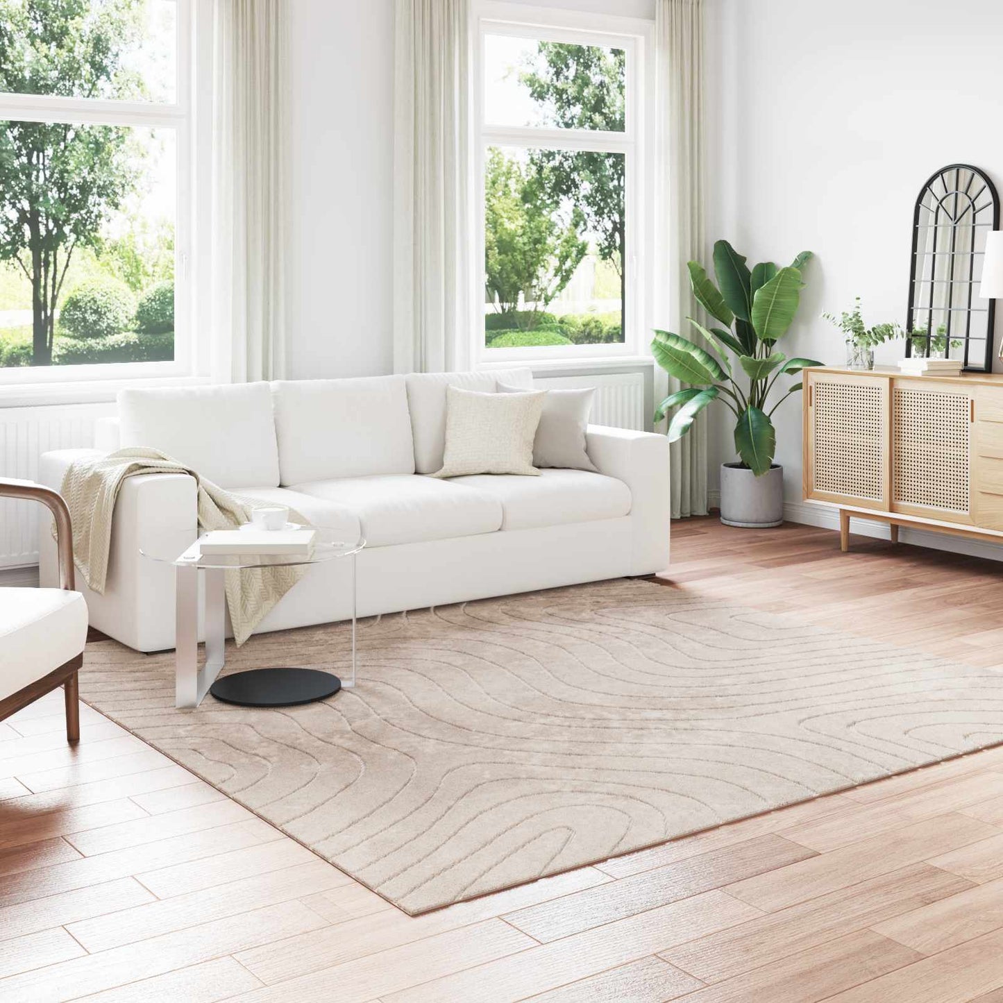 Vloerkleden Rechthoekig Palmeras Polyester Beige