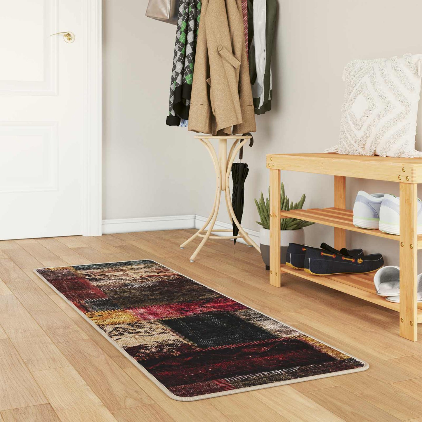 Vloerkleedloper Marsa Multikleur Polyester En Pvc Patchwork