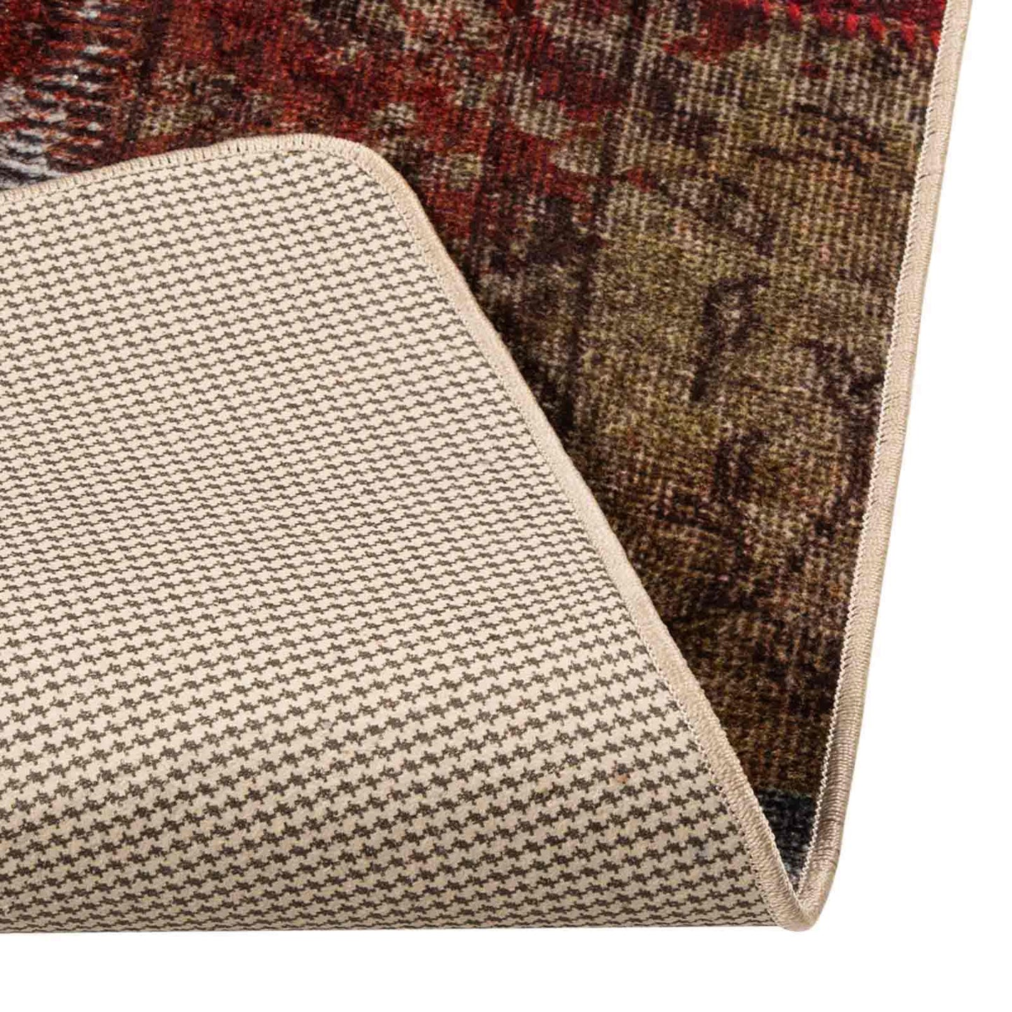 Vloerkleedloper Marsa Multikleur Polyester En Pvc Patchwork