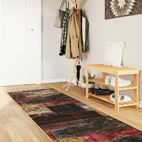 Vloerkleedloper Marsa Multikleur Polyester En Pvc Patchwork