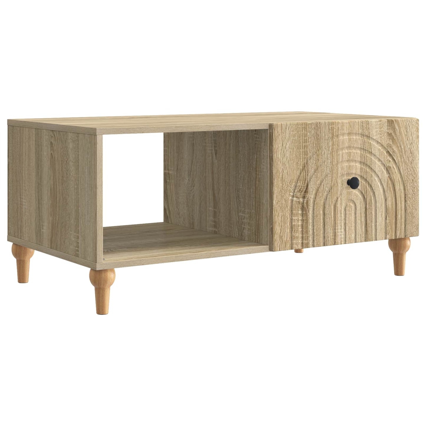 Salontafel 90 X 50 X 40 Cm Bewerkt Hout